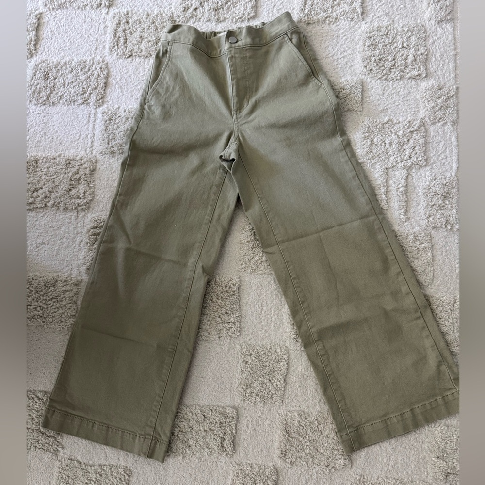 OAK + FORT Olive Chino Wide Leg Pants XXS